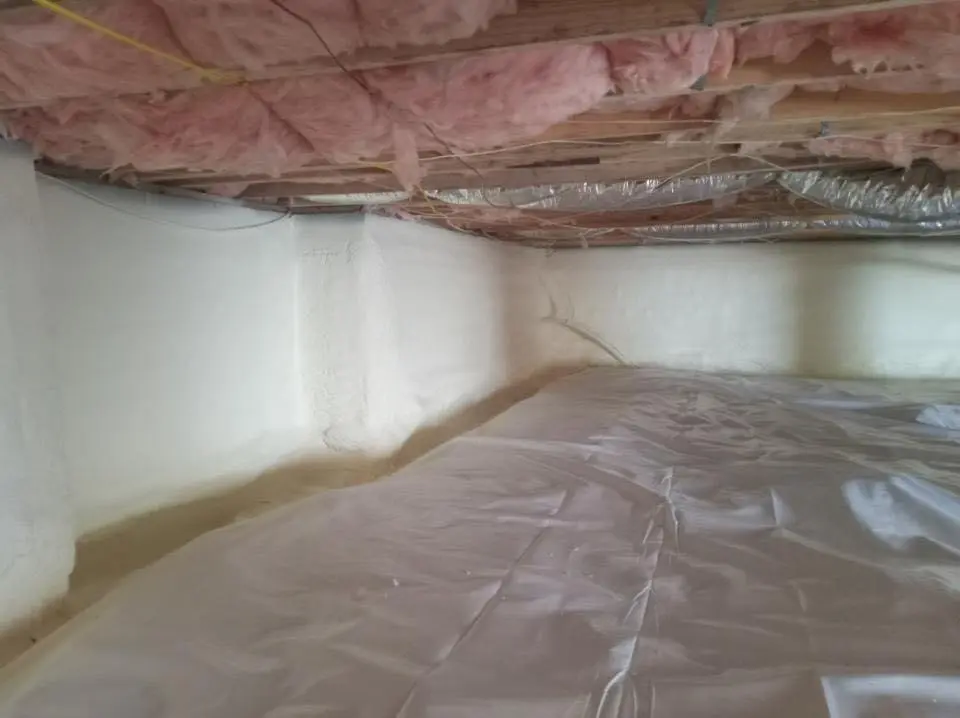 Crawl space encapsulation with closed-cell spray foam for Spray Foam Roofing in Medina